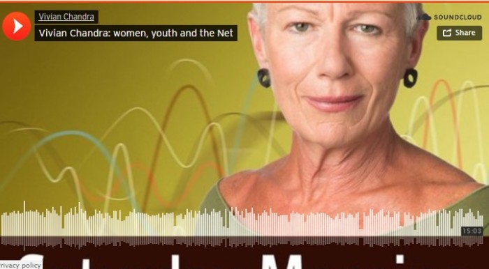 Screenshot of Kim Hill of Radio NZ